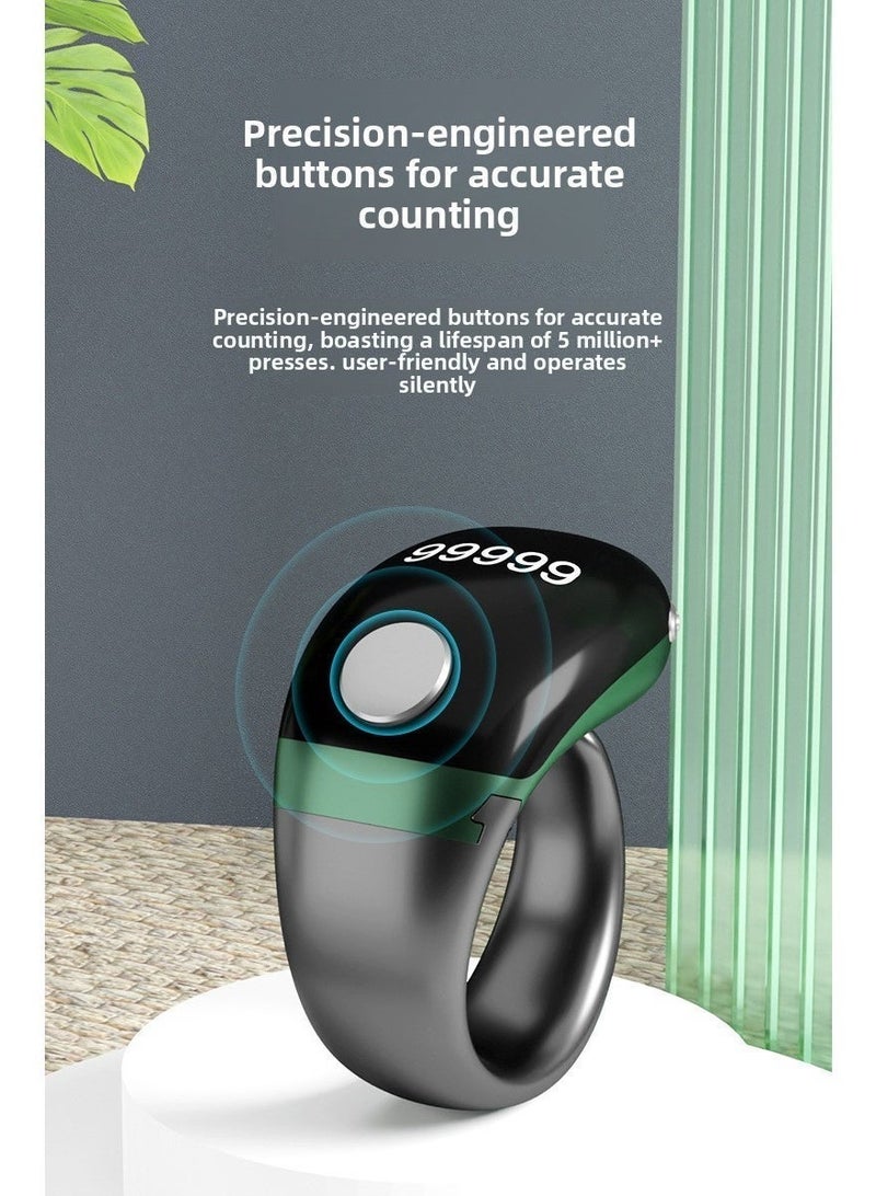 خاتم ذكي لجو الهدايا في العيد، طقم ٣ في ١، بشاشة رقمية، بلوتوث، عداد تذكير بالوقت، وعداد قياس الضغط اليدوي. خاتم ذكي، بلوتوث، خاتم الكتروني، عداد تذكير بالوقت، عرض رقمي يدوي. - Image 3